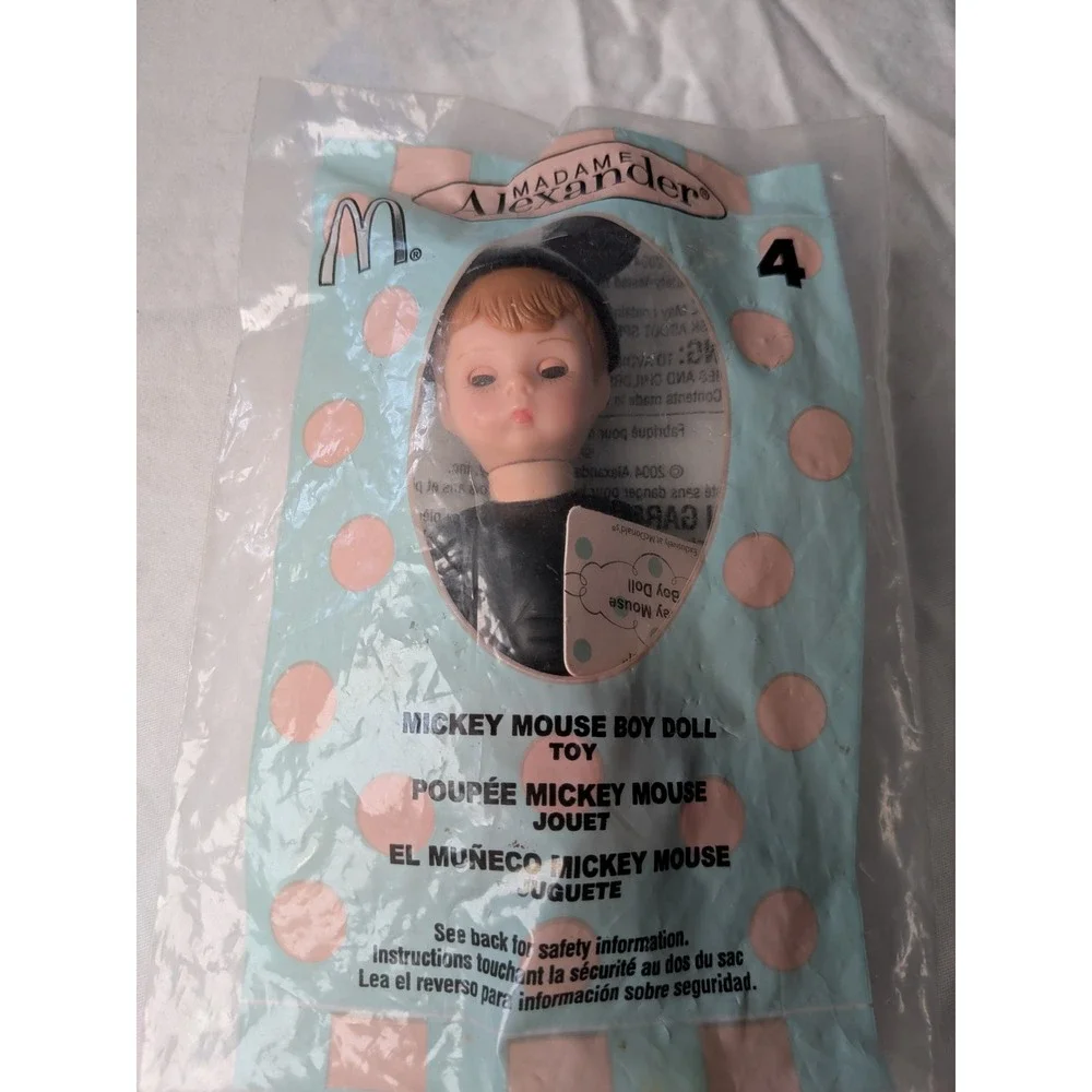 2004 Madame Alexander McDonalds Disney Mickey & Minnie Mouse Dolls NIP Set of 2